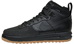 Nike Lunar Force 1 Duckboot Black Brown с мехом