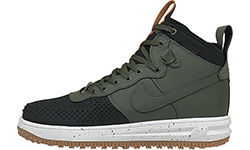 Nike Lunar Force 1 Duckboot Dark Loden Green с мехом
