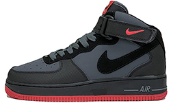 Nike Air Force 1 Mid 07 Dark Grey Black Bright Crimson