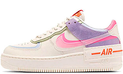 Nike Air Force 1 Shadow Double Swoosh Sail Pink Purple