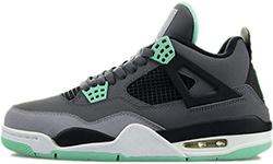 Nike Air Jordan 4 Retro серые с салатовым
