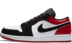 Nike Air Jordan 1 Low черно-белые-красные