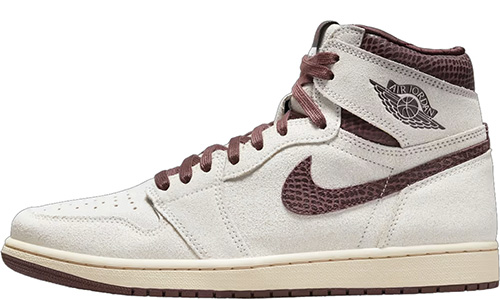 Nike Air Jordan 1 Mid Sail and Burgundy
