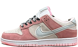Nike SB Dunk Low White Pink Grey