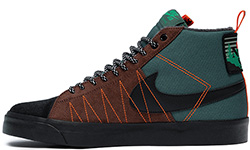 Nike SB Zoom Blazer Mid PRM темно-зеленые утепленные